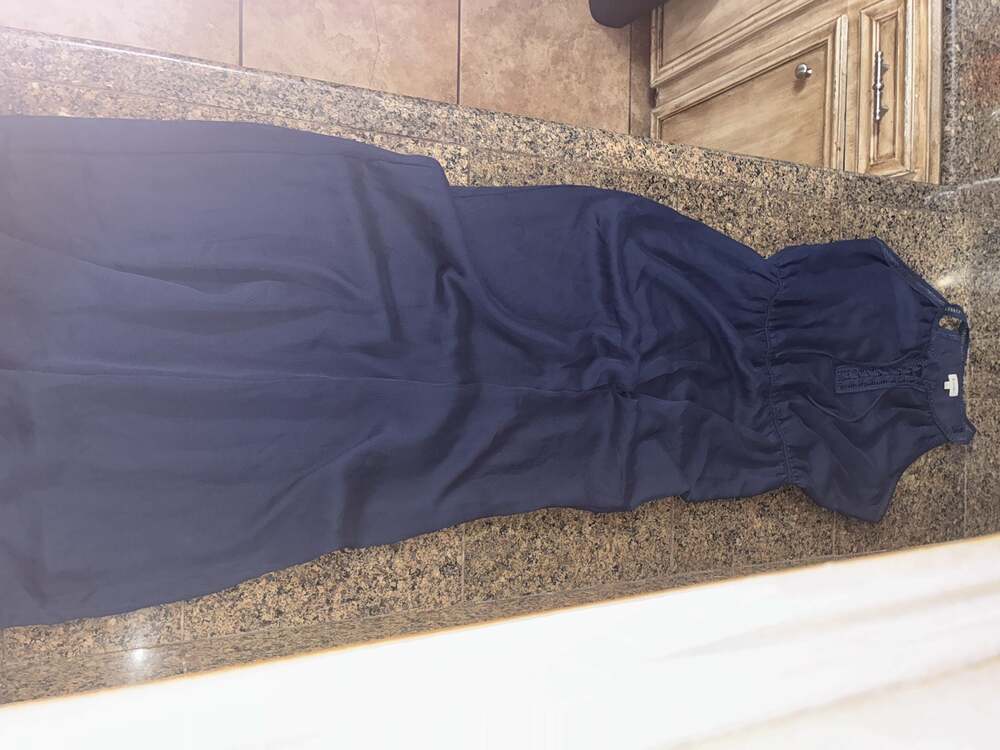 Cremieux Navy Blue Sleeveless Maxi Dress Size S